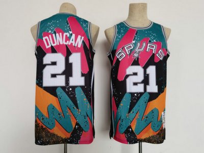 NBA 21 Duncan Spurs hip hop version Maillot